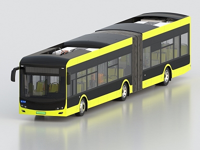 Bus Shuttle Bus School Bus Commercial Car 3d model