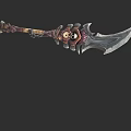 Ornate Battle Axe with Skull Design Sharp Blade and Decorative Handle