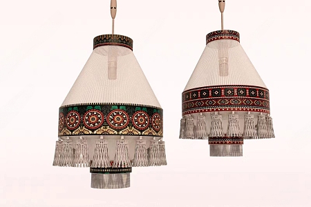 Ethnic Chandelier Homestay Chandelier Catering Chandelier 3d model