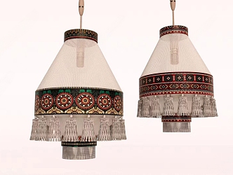 Ethnic Chandelier Homestay Chandelier Catering Chandelier 3d model