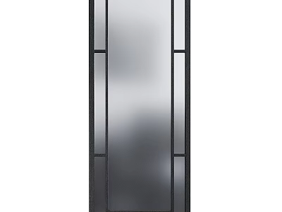 Full Length Mirror With Black Frame And Geometric Design For Home Decor 3d model