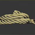 Yellow Braided Rope A Practical Multipurpose Household Essential For Daily Use 3d model
