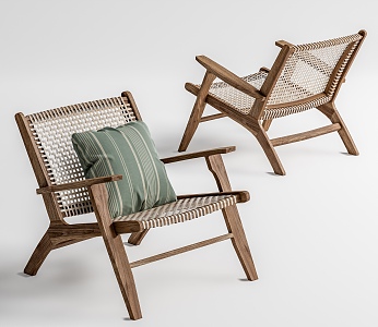 Modern Outdoor Chair Outdoor Rattan Leisure Chair 3d model