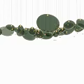 Modern Green Glass Chandelier With Multiple Spherical Hanging Pendants For Elegant Decor
