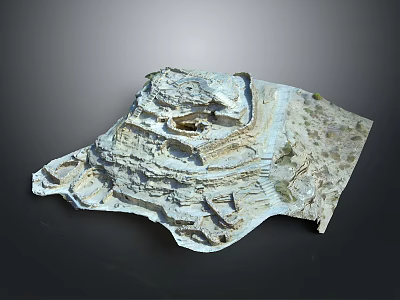 Scenic Rocky Landscape With Natural Layered Rock Formation And Textured Surface 3d model