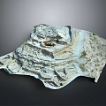 Scenic Rocky Landscape With Natural Layered Rock Formation And Textured Surface