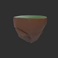 Micro Terrain 3D Model With Irregular Brown Shape And Smooth Green Top