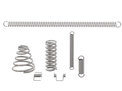 Industrial Equipment Springs Featuring Various Coil Compression Extension And Torsion Types 3d model