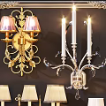 Elegant Wall Lamps With Metal Frame And Glass Shades For Home Decor