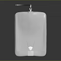 Modern White Flat Wireless Device With Black Antenna And Smooth Surface 3d model