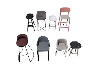 Modern Bar Chair 3d model