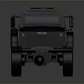 Black SWAT Tactical Armored Vehicle With Police Equipment And Military Design