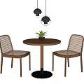 Modern leisure tables and chairs 3d model
