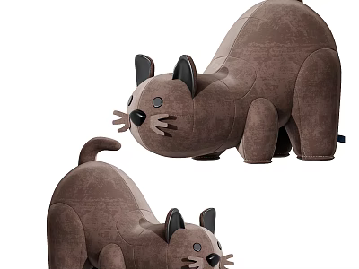 Modern Doll Fabric Animal Cat 3d model