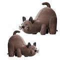 Modern Doll Fabric Animal Cat 3d model