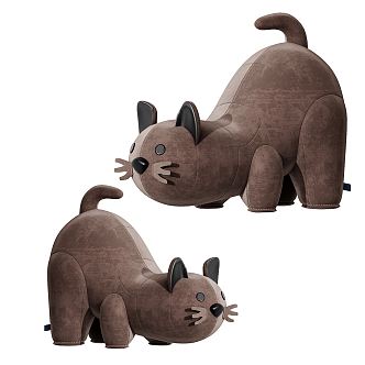 Modern Doll Fabric Animal Cat 3d model