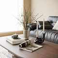 Living Room Decorative Ornaments Set With Coffee Table Books Teacup Magazine Vase And Candles