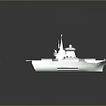Green Aircraft Carrier Model Featuring Detailed Deck Runway And Tower Structure