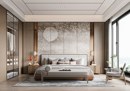 New Chinese bedroom 3d model