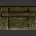 Green Worn Wooden Equipment Storage Box With Metal Latch And Handles