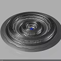 Futuristic Sci Fi Mechanical Structure With Circular Layers And Blue Central Core 3d model