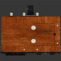 Musical Instruments Art Supplies Retro Wooden Enclosure With Black Panel Knobs Dials And Ports