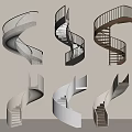 Various Modern Spiral Staircase Designs With Curved Railings And Steps