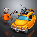 Self-made armed car modified car modified car chariot doomsday car self-made car self-made car modified car 3d model