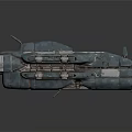 Futuristic Sci Fi Spaceship 3D Model With Metallic Surface And Detailed Engines 3d model