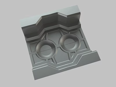 Other Industrial Mechanical Part With Geometric Structure And Circular Holes Design 3d model
