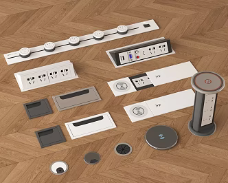 Modern socket embedded desktop socket rail socket lifting socket multi-function socket 3d model