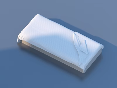 White Folded Rectangular Tissue Box With Smooth Surface And Clean Design 3d model