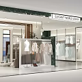 Elegant Korean Clothing Store Interior With Window Displays And Mannequins