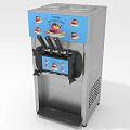 Commercial Ice Cream Machine With Stainless Steel Body Blue Panel Double Nozzles And Digital
