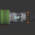 modern engine rocket engine jet engine 3d model