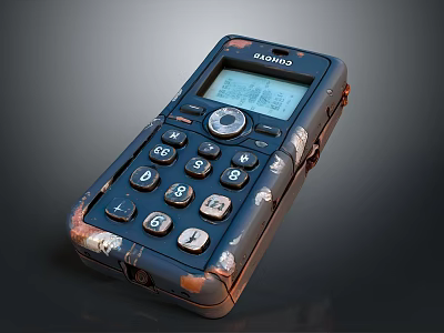 Gionee Old Fashioned Feature Mobile Phone With Worn Rusty Exterior And Numeric Keypad 3d model