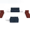 Stylish Outdoor Chairs With Blue Red Woven Design For Garden Patio Use