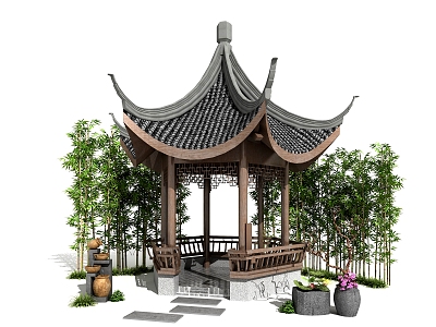 Landscape Pavilion Chinese Style 3d model