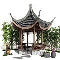 Landscape Pavilion Pavilion Chinese Style 3d model