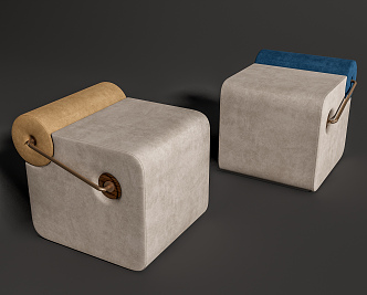 Modern Sofa Stool Low Stool Pier 3d model