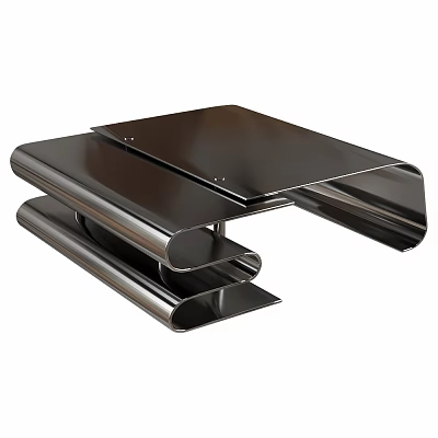 Modern Black Metal Table Design With Curved Sleek Surface Structure 3d model Modern Black Metal Table Design With Curved Sleek Surface Structure 3d model