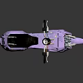 Pink And Purple Gradient Electric Scooter With Black Seat And Silver Wheels