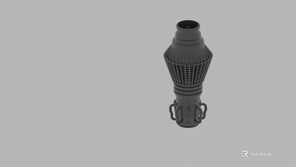 Industrial Mechanical Component 3D Model With Grid Structure And Fixed Base Design 3d model 