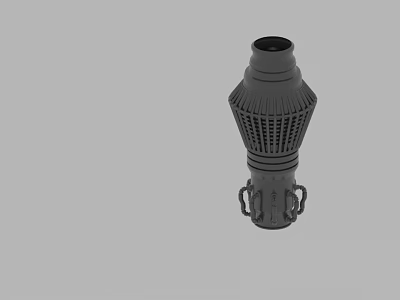Industrial Mechanical Component 3D Model With Grid Structure And Fixed Base Design 3d model
