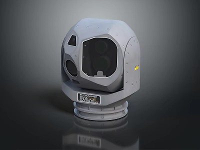 Gray Electronic Surveillance Device With Multiple Lenses And Stable Base Mount Structure 3d model