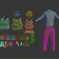 Military Combat Gear Collection Featuring Helmet Body Armor Uniform Pants And Accessories