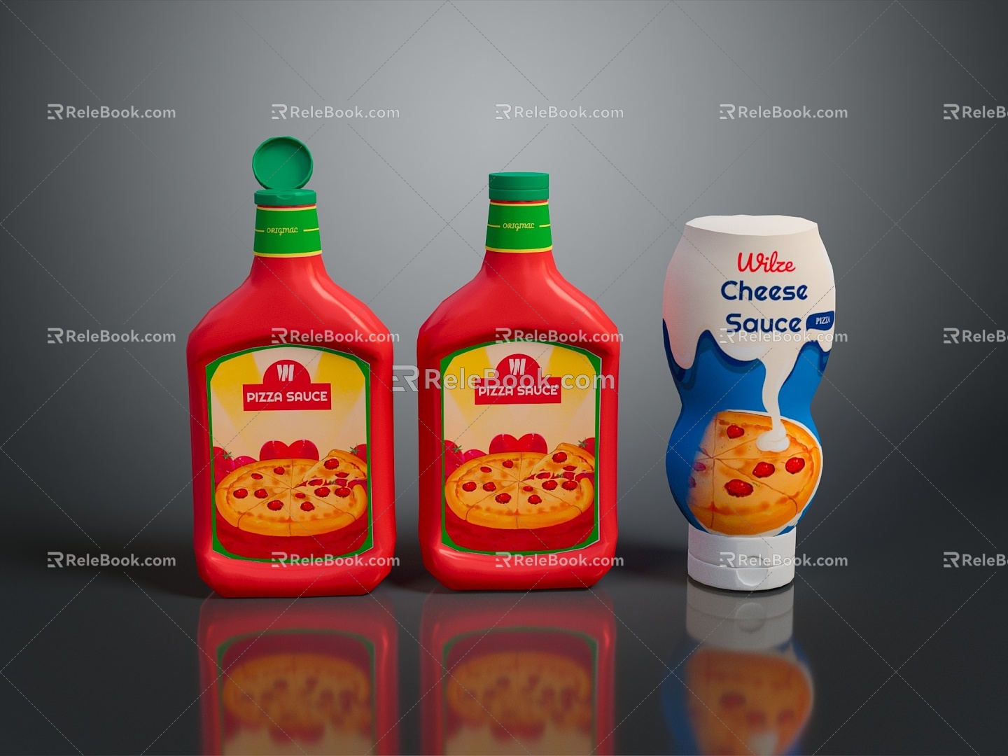 Bottle Ketchup Plastic Bottle Ketchup Container Realistic 3d model