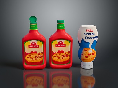 Bottle Ketchup Plastic Bottle Ketchup Container Realistic 3d model