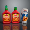 Bottle Ketchup Plastic Bottle Ketchup Container Realistic 3d model