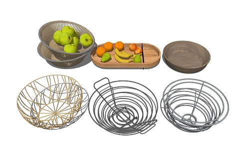 Modern Fruit Plate Fruit Basket 3d model